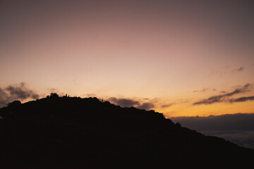 sunset over the mountains