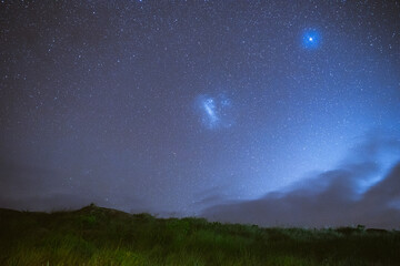 Fototapeta na wymiar astrophotography of a nebulosa at night
