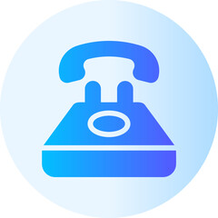 Obraz premium telephone gradient icon