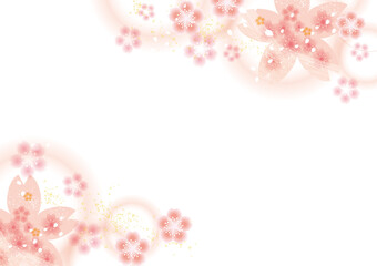 Fototapeta premium 春の素材：桜の美しい背景素材