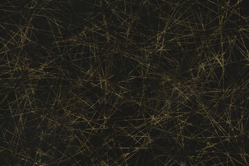 黒背景にグランジ金色の重なる直線　メタリックなテクスチャ　金属　ダーク　奥行　ドライ