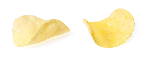 Naklejka premium Potato chips isolated on white backgroud