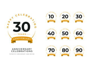 Anniversary celebration Logo Colletions concept