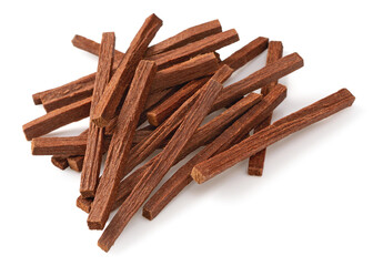 sandalwood sticks isolated on white background