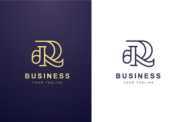 Initial Letter R Logo For Business or Media Company.