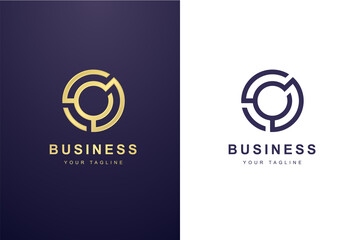 Initial Letter O Logo For Business or Media Company.