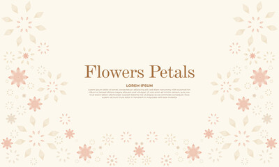 flat beautiful flowers petals background