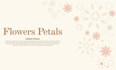 Fototapeta premium flat beautiful abstract flowers petals background