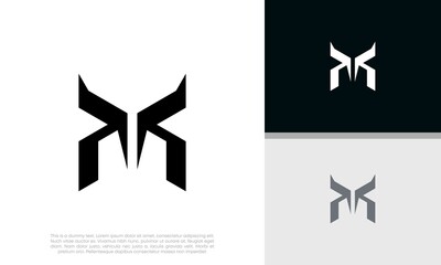 Initials M logo design. Initial Letter Logo.	