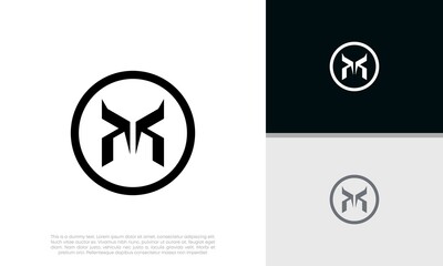 Initials M logo design. Initial Letter Logo. 