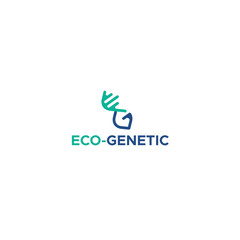 Minimalist design Eco Genetic search logo design