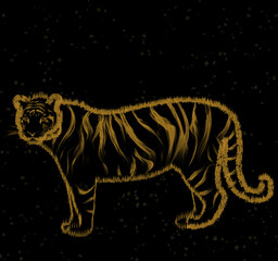 Illustration of 2022 Spring Festival in the year of the tiger