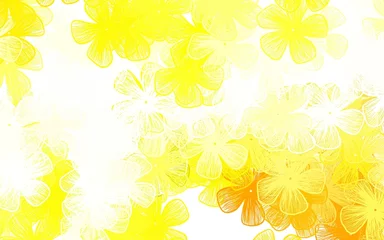 Foto op Plexiglas Lichtoranje vector abstract patroon met bloemen © smaria2015