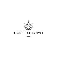 Minimalist simple design Cursed Crown logo design