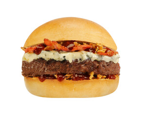 perfect blue cheese burger isolated 