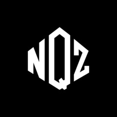 NQZ letter logo design with polygon shape. NQZ polygon and cube shape logo design. NQZ hexagon vector logo template white and black colors. NQZ monogram, business and real estate logo.