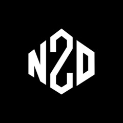 NZO letter logo design with polygon shape. NZO polygon and cube shape logo design. NZO hexagon vector logo template white and black colors. NZO monogram, business and real estate logo.