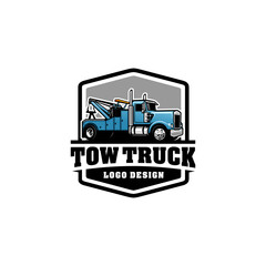 tow truck - towing truck - service truck logo isolated vector © winana