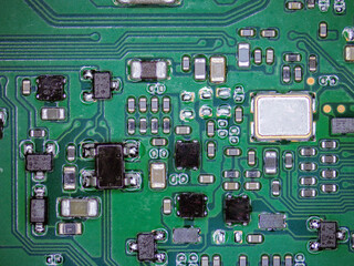 Photo camera electronic circuit detail.