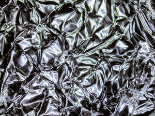 Detail of crushed aluminum foil. Photography made with a digital microscope.