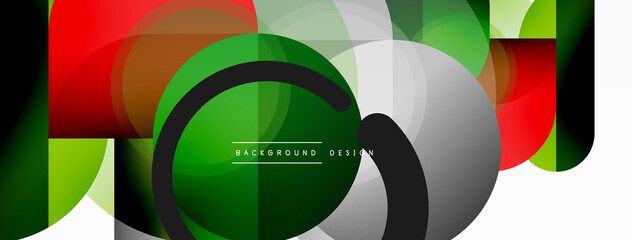 Round triangle shapes lines and circles. Geometric vector illustration for wallpaper banner background or landing page