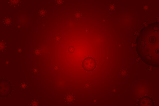 Flu virus cell. background South africa Omicron virus Red. Medical concept of the Covid-19 epidemic Omikron.
