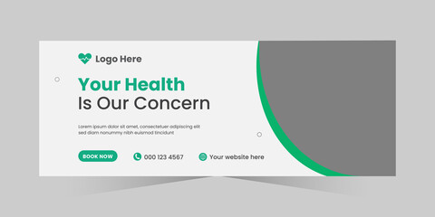 Medical facebook cover page template