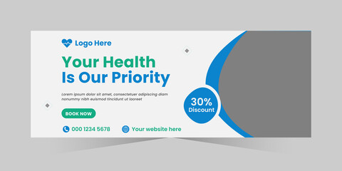 Medical facebook cover page template