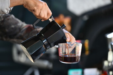 Coffee in a moka pot