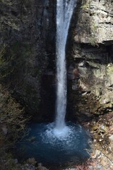 Fototapeta na wymiar Komadome water fall in spring, Nasu, Tochigi, Japan