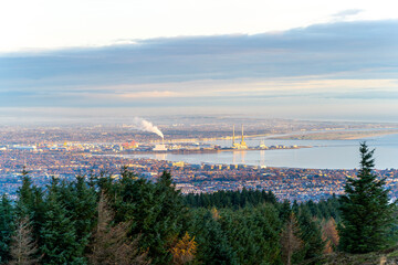 view of the city from above