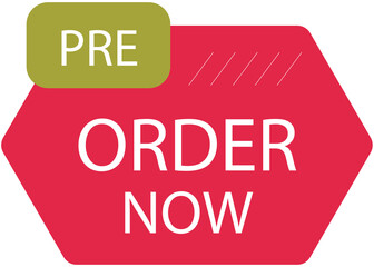 pre order now sign icon tag