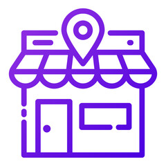 shop location icon illustration