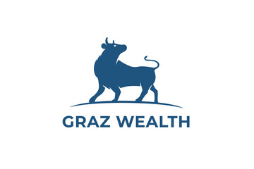 elegant bull accounting financial logo