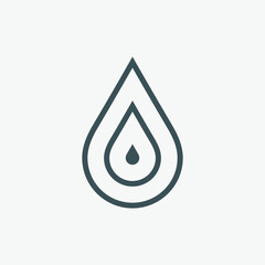 Water drop droplet raindrops icon illustration cut