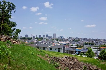 八国山緑地から見た所沢市