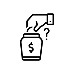 Black line icon for schemes