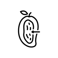 Black line icon for kernel