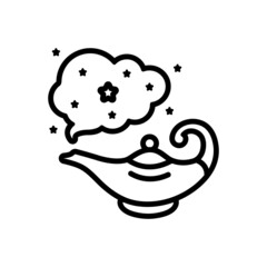 Black line icon for miracle