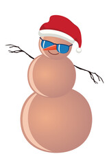 Christmas sandman in sunglasses