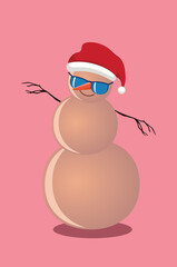 Christmas sandman in sunglasses