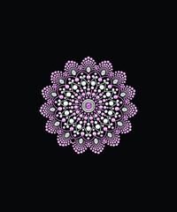 Pearl Rhinestone Mandala Vector 