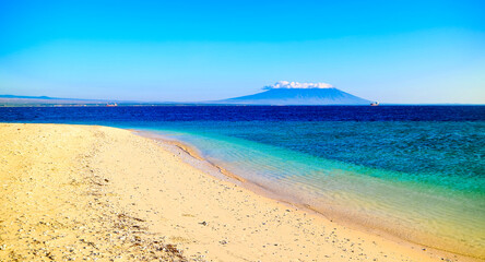 Scenic View Of Tropical paradise beach, Tabuhan Island, Banyuwangi, East Java