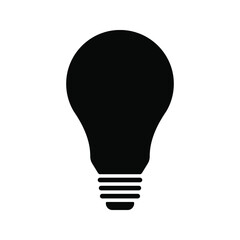 Obraz premium lamp icon - light bulb vector illustration flat style in trendy design color editable