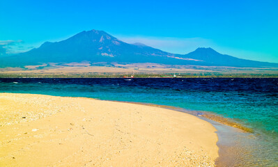 Scenic View Of Tropical paradise beach, Tabuhan Island, Banyuwangi, East Java