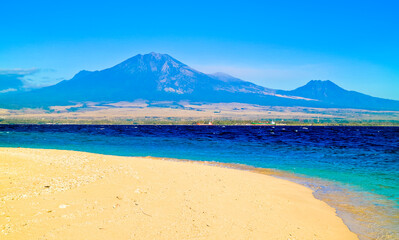 Scenic View Of Tropical paradise beach, Tabuhan Island, Banyuwangi, East Java