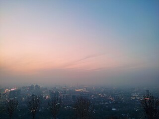 time lapse of clouds over the city