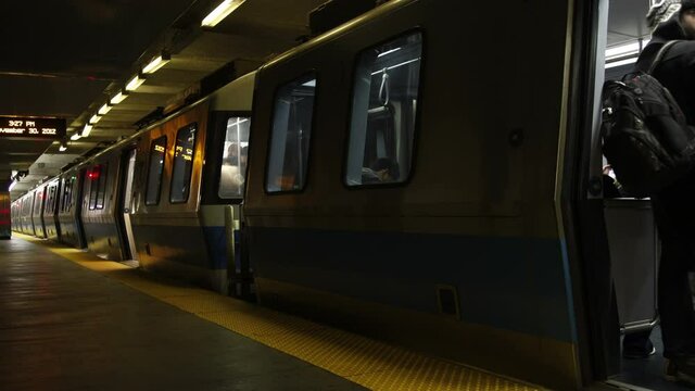subway station train platform time lapse