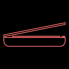 Neon scanner red color vector illustration image flat style