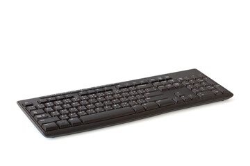 Black color wireless keyboard with Thai and English layout